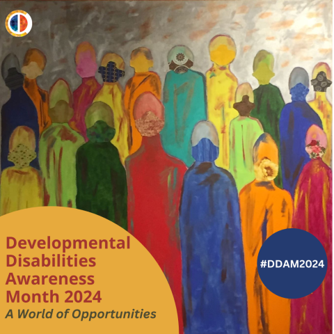 Artwork celebrating Developmental Disabilities Awareness Month